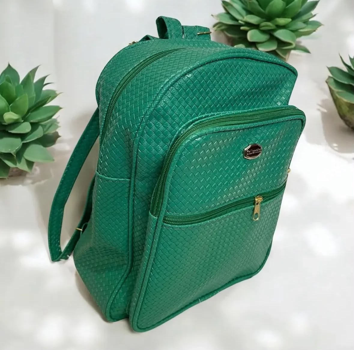 Mochila feminina verde